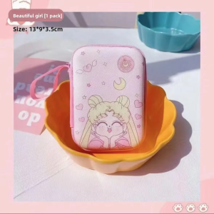 Cartoon Cute Fabric Storage Box for Data Cable Charger Earphone Mini Camera Organizer Portable Living Room Accessory